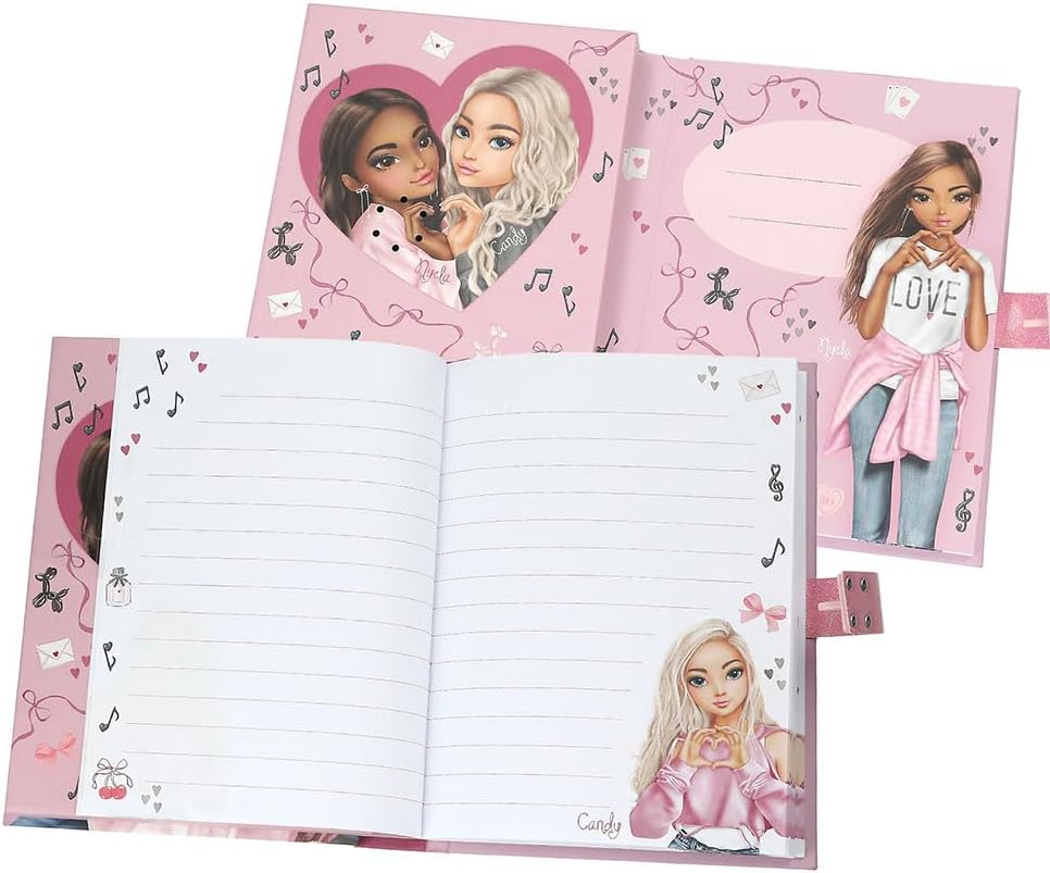 Depesche 13723 TOPModel My BFF - Tagebuch mit Zahlen-Code und Sound, Buch mit 80 linierten und bunt