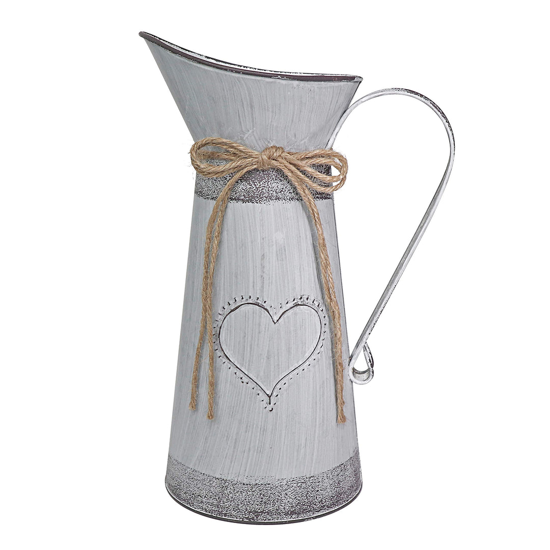 Fovasen Metall Shabby Chic Vase im französischen Stil hohe dekorative Vase mit einzigartigem Design