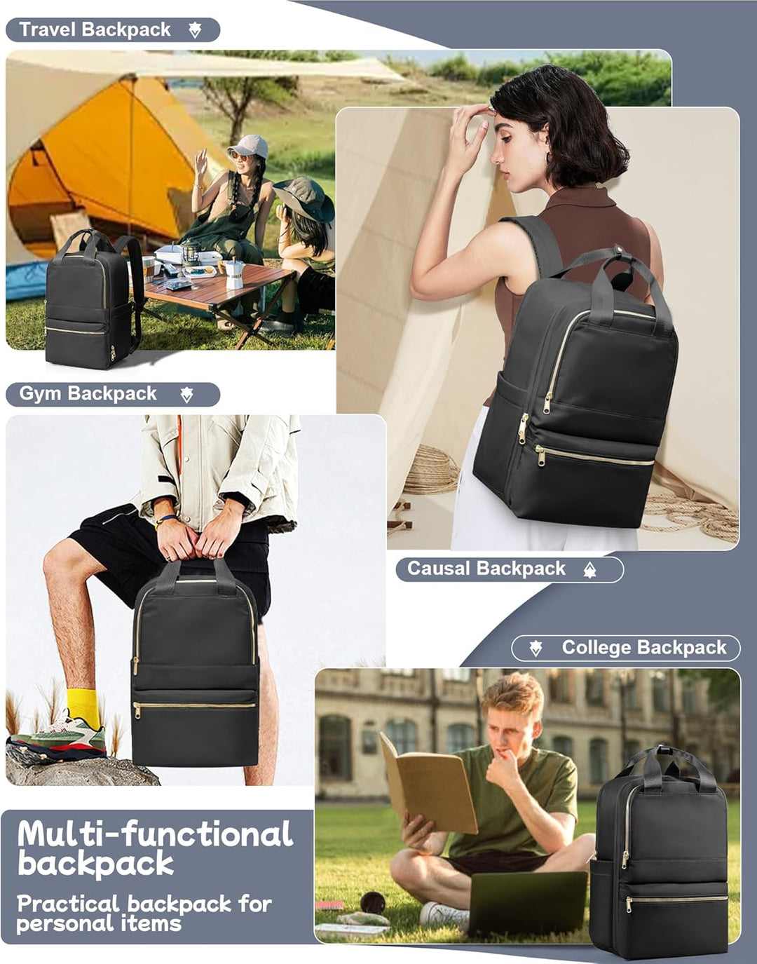 Reiserucksack Schwarz Damen Ryanair Handgepäck 40x20x25 Rucksack Handgepäck Flugzeug Rucksack 40x20x