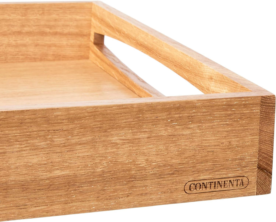 Continenta 4140 Oak Wood Tablett aus Eichenholz, Holz, Hellbraun