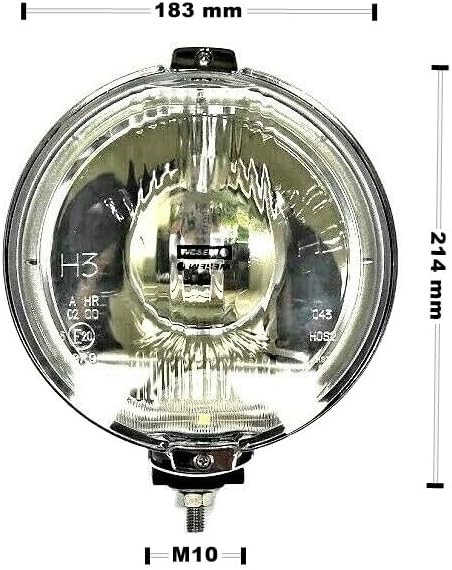 Mlx MelTruck 2x Fernscheinwerfer LED RING Chrom Zusatzscheinwerfer 12V Positionslicht ø183 mit Glühb