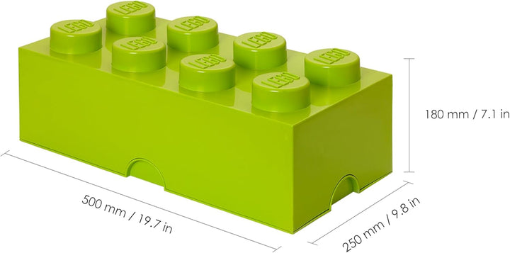 LEGO Aufbewahrungsstein, 8 Noppen, Stapelbare Aufbewahrungsbox, 12 l, lindgrün Lime one size, Lime o