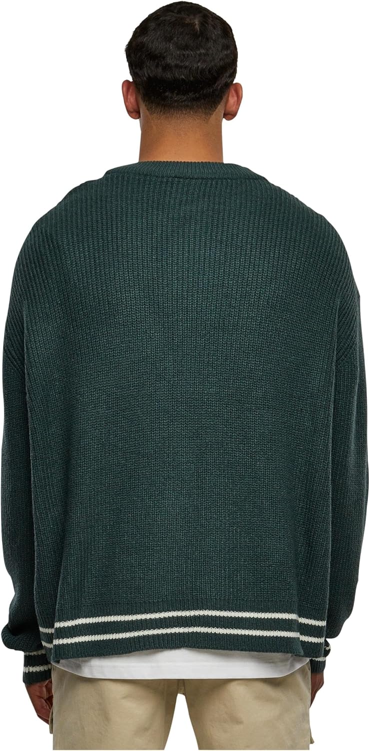 Urban Classics Sporty Boxy Cardigan, modische Herren Strickjacke in Oversize Fit Passform, erhältlic