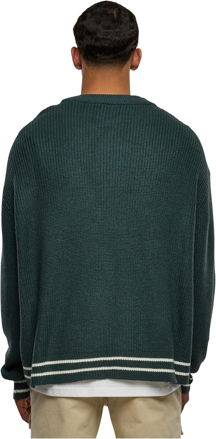 Urban Classics Sporty Boxy Cardigan, modische Herren Strickjacke in Oversize Fit Passform, erhältlic