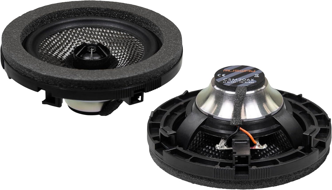 Musway CSM206X - 10cm 2-Wege Koaxial -Lautsprecher kompatibel mit Mercedes Benz C-Klasse (W206) | 1