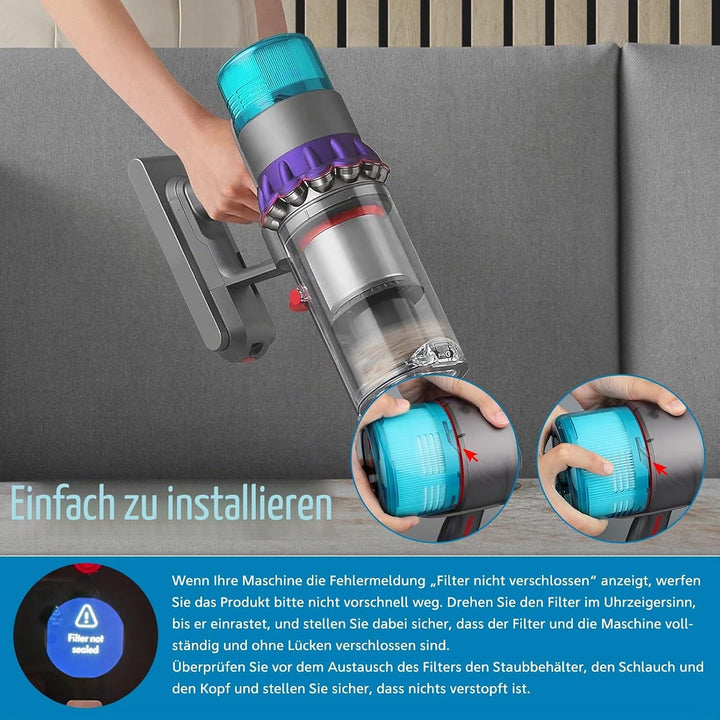 2 Stück Filter für Dyson Gen 5 Detect Absolute Akku Staubsauger,Ersatzfilter für Dyson G5 Detect Han