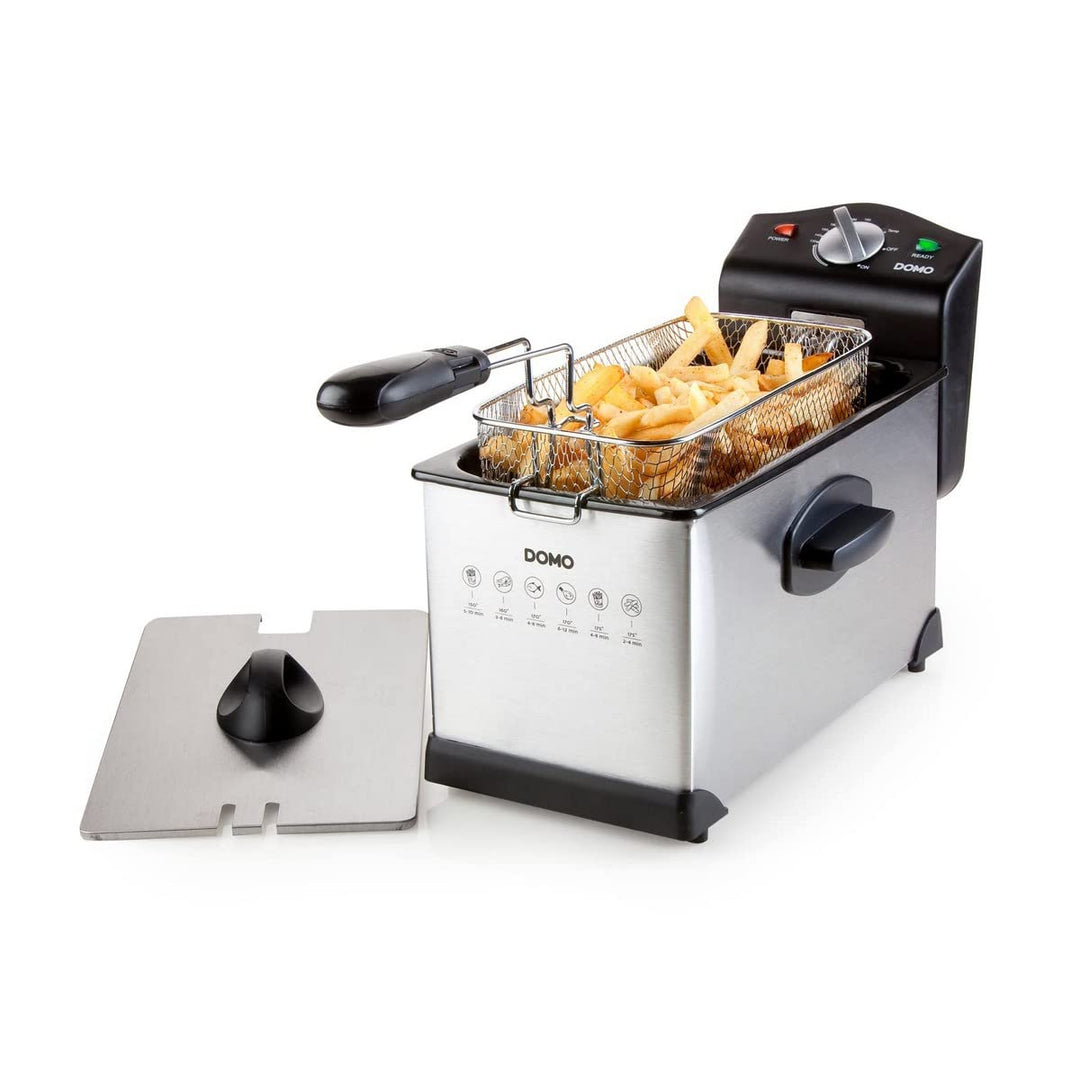 DOMO DO514FR Fritteuse - Elektrische Fritteuse Edelstahl - 3 L - 2000 W