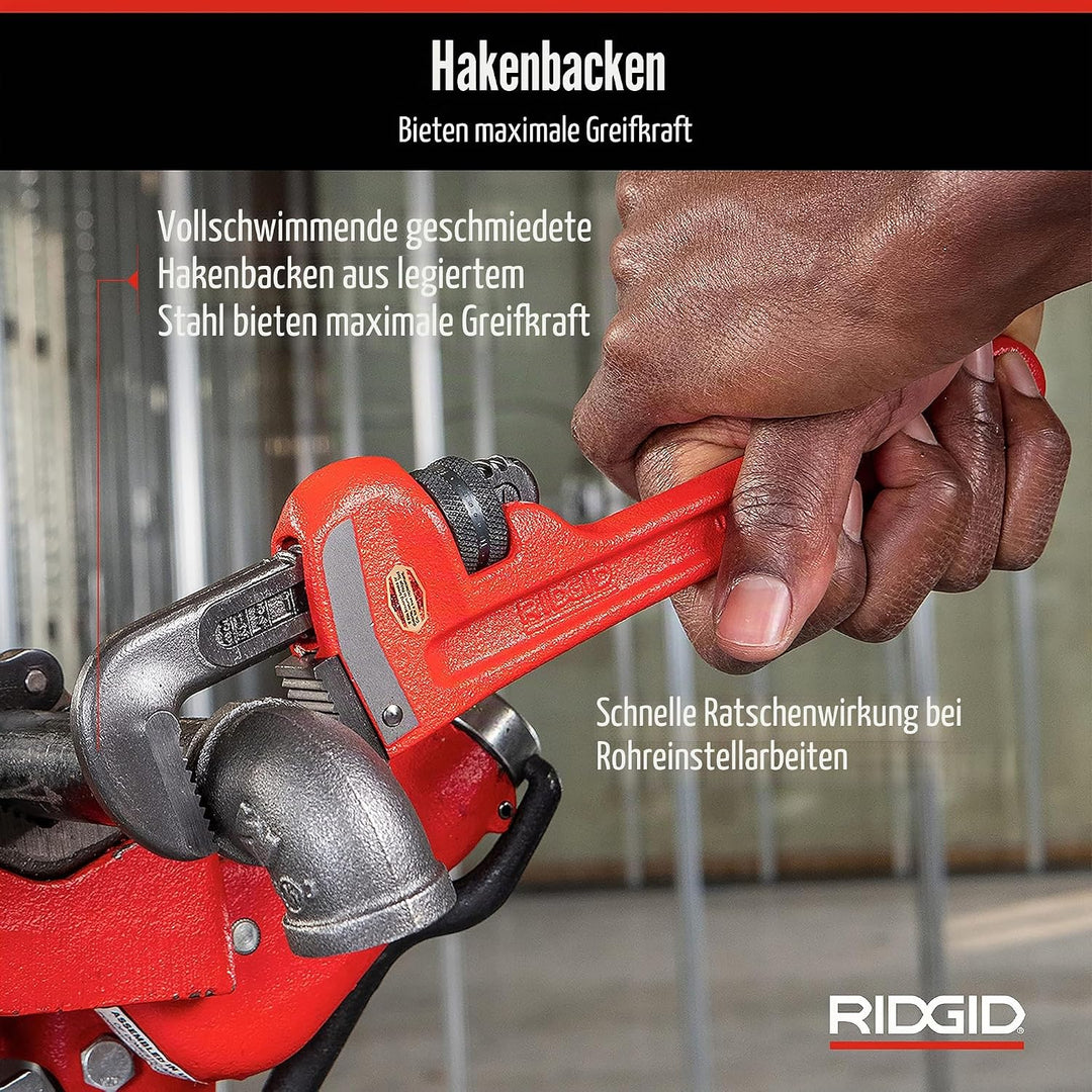 RIDGID 31010 Modell 10" gerade Rohrzange für schwere Beanspruchung, 10" Sanitär-Schraubenschlüssel 1