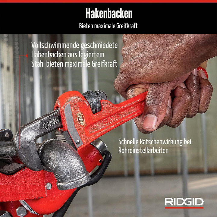 RIDGID 31010 Modell 10" gerade Rohrzange für schwere Beanspruchung, 10" Sanitär-Schraubenschlüssel 1