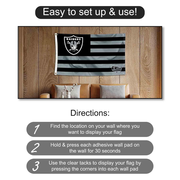Las Vegas Raiders Nation Banner und Wandteppich