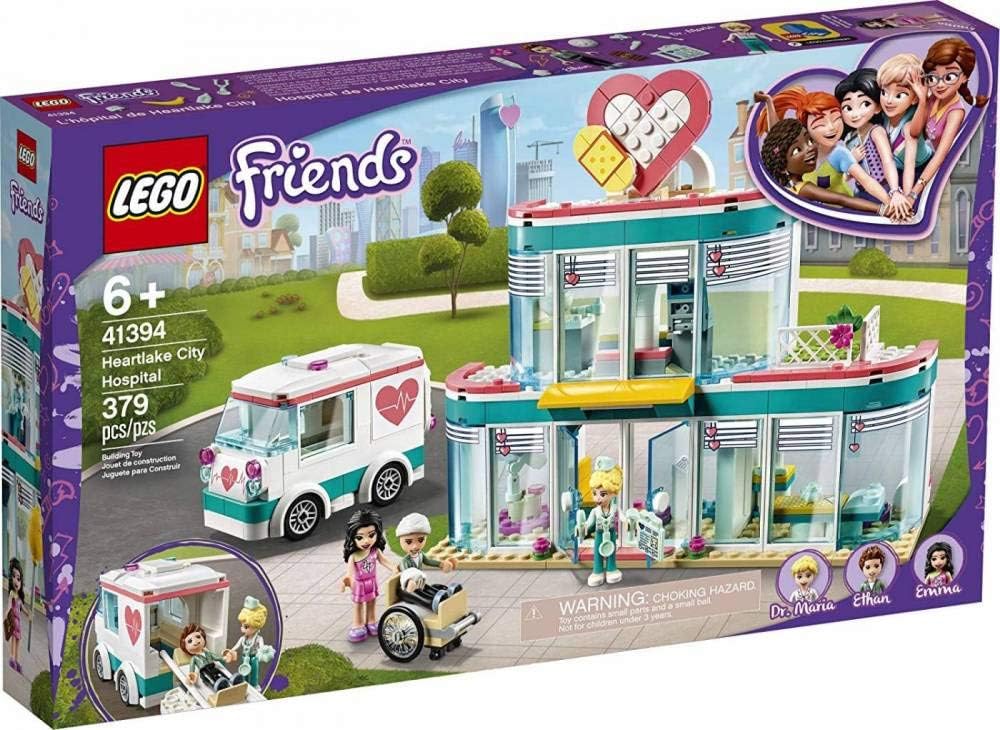LEGO 41394 Friends Krankenhaus von Heartlake City, Spielzeug ab 6 Jahren mit Mini Puppe Emma und Kra
