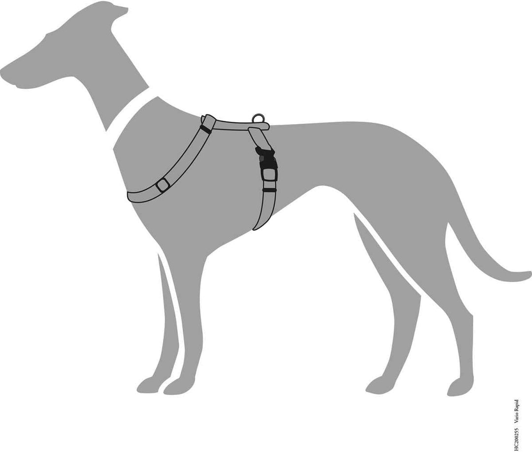 Hunter 47527 Geschirr für Hunde, Nylon, Vario-Rapid XS, 30-40 cm, grau, 5-fach verstellbar grau XS,
