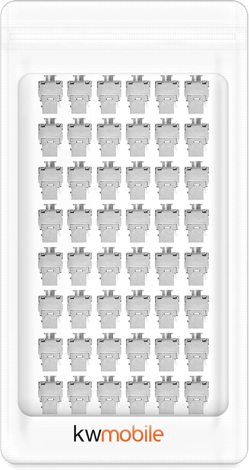 kwmobile 48x Keystone Modul für CAT 6A Kabel - 10 Gbit/s geschirmt Metall Gehäuse Schnappverschluss