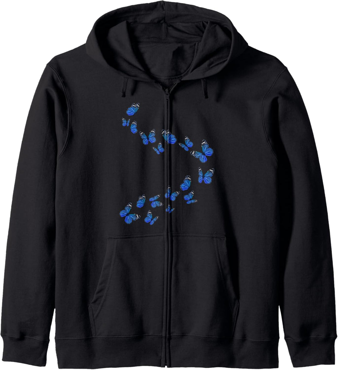 Mädchen Schöne Schmetterling Blaue Schmetterlinge Kapuzenjacke