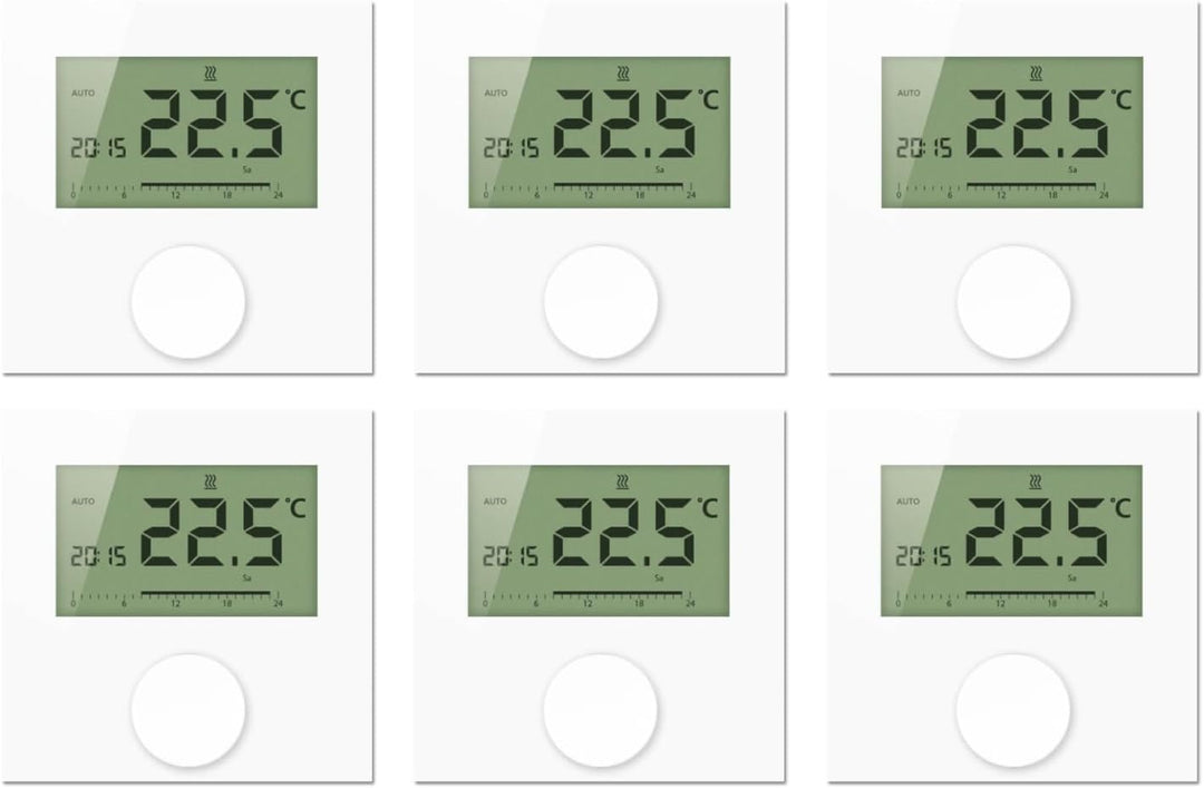 Möhlenhoff - Set kabelgebundene Fussbodenheizungsteuerung zur Einzelraumregelung mit 6 Raumthermosta