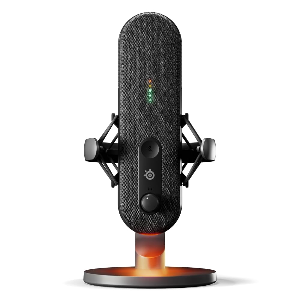 SteelSeries Alias USB-Mikrofon für PC – 3 Mal grössere Kapsel fürs Gaming, Streaming und Podcasting