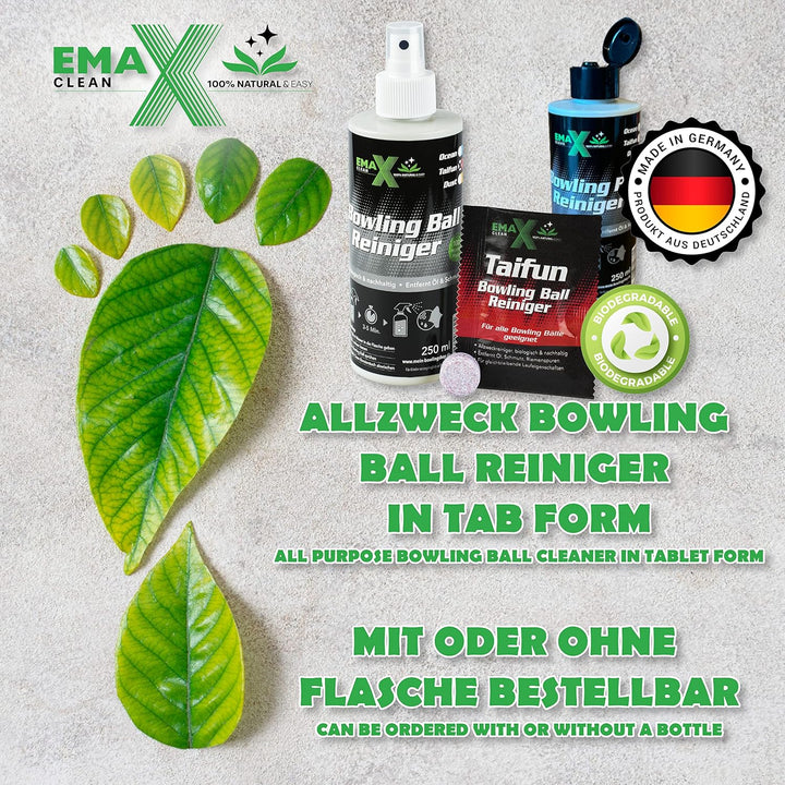 EMAX CLEAN Taifun | Bowling Ball Reiniger | Allzweck-Reiniger für alle Bowlingbälle | Effektive Rein
