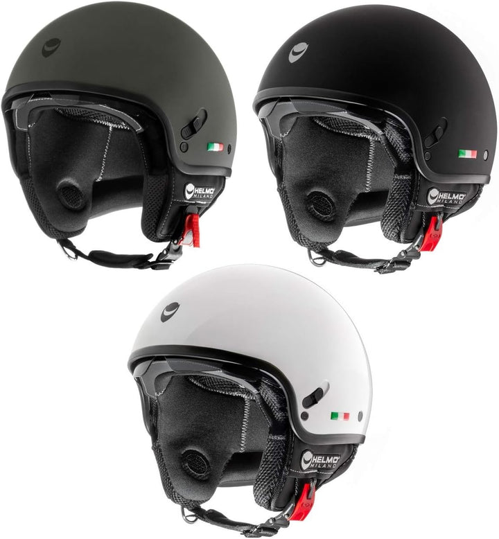 Helm HELMO Milano Demi Jet Puro Slider S schwarz matt, S schwarz matt