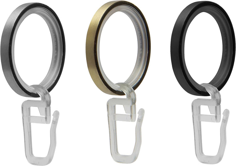 Garduna 100 FLACHRINGE | Edelstahl-Optik | Set à 100 Stück | Metall - mit Gleiteinlage | für Ø16 & Ø