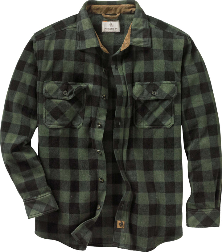 Legendary Whitetails Navigator Fleece-Herrenhemd mit Knopfleiste M Grün, M Grün