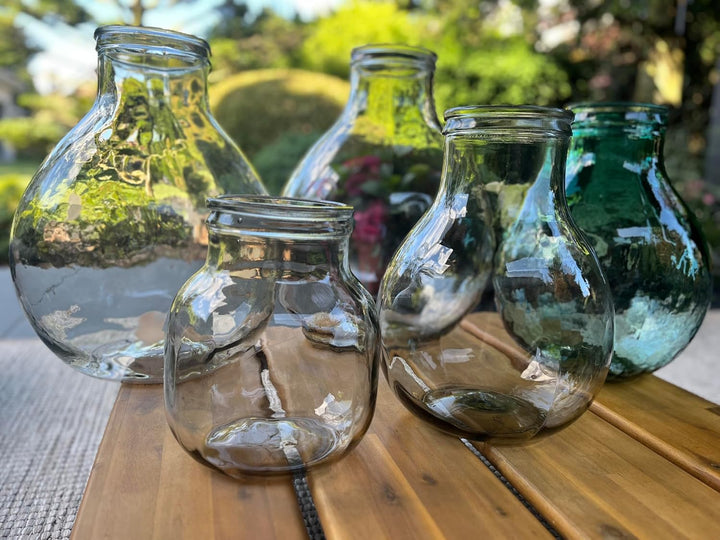 Glasballon Set +Gummikappe+ GÄRRÖHRCHEN Weinballon Flasche Glasflasche Gallone Gärbehälter Glasgärba