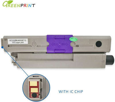 GREENPRINT 4 Farben Kompatible Tonerkartuschen C332 MC363 3500 Seiten für Schwarz & 3000 Seiten für