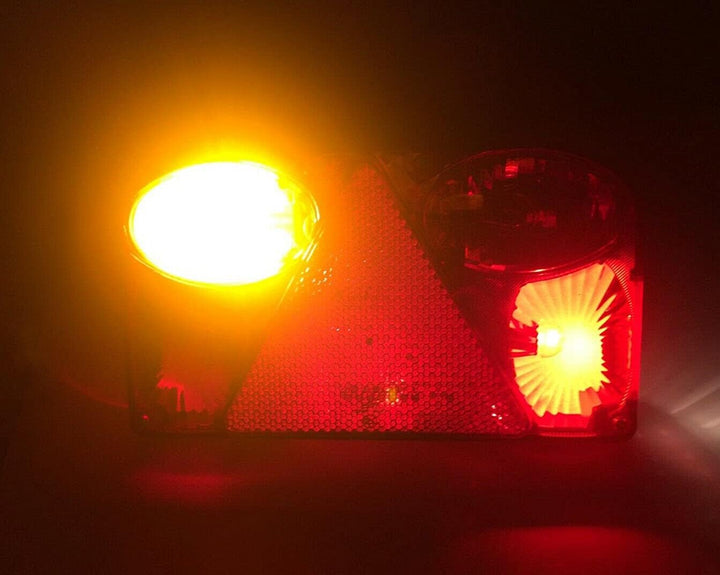 Ml MelTruck® 2x Rückleuchte Links Rechts Anhänger Bajonett 13 polig Kabelbaum 4m Glühbirnen