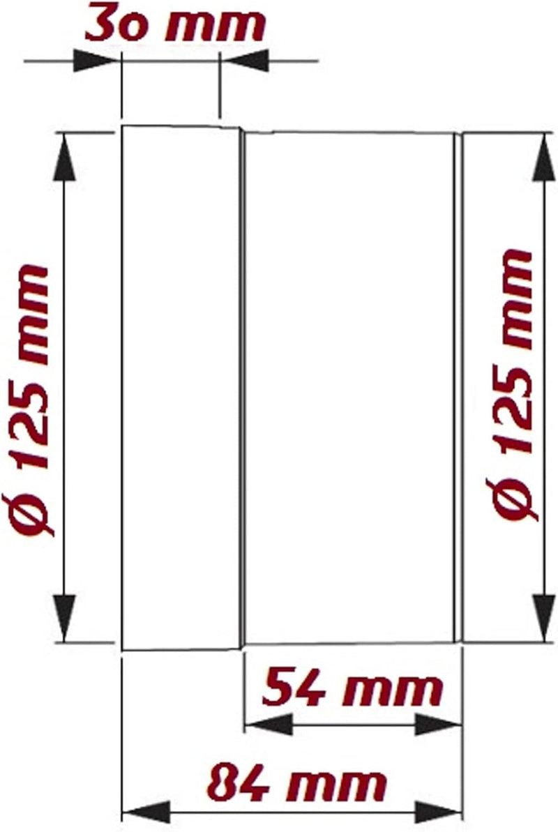 Kanal Rohrventilator Rohreinschub Abluft Lüfter Rohr Ventilator Leise WKA Ø 125 mm Kugellager Rohrlü