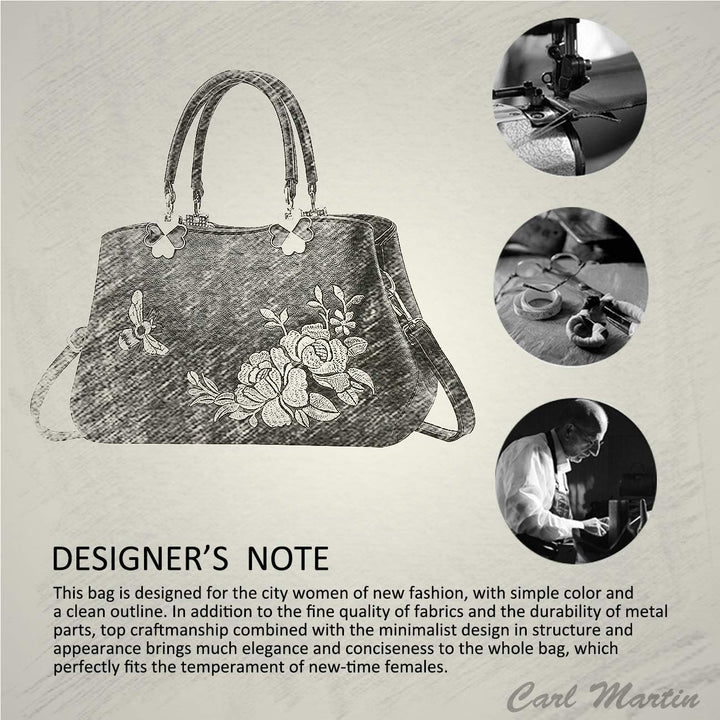 NICOLE&DORIS Handtaschen Damen Mode Schultertasche Geldbörse Retro Umhängetasche Frau Tote Stickerei