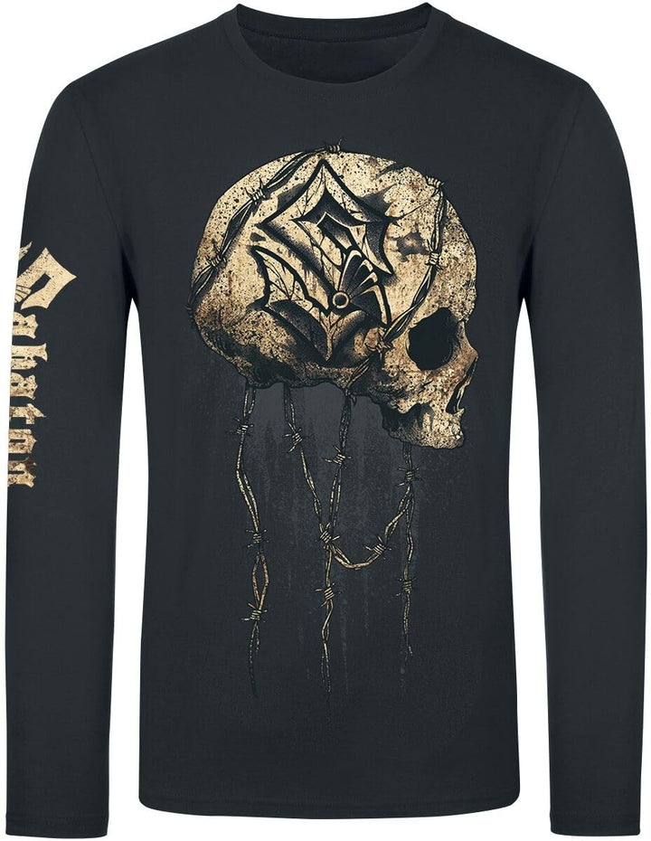 Sabaton Barbed Wire Skull Männer Langarmshirt schwarz Band-Merch, Bands, Nachhaltigkeit 4XL Schwarz,