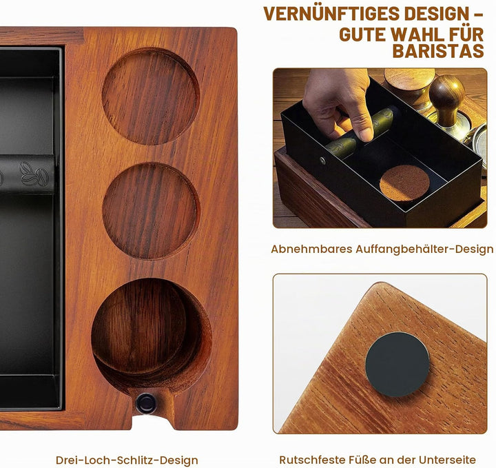 Tamperstation, Espresso Tamper Station, Espresso Tamperstation und Klopfbox, Espresso Tamper Station