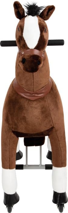 small foot Reitpferd auf Rollen aus Plüsch, Spielpferd zum Reiten, belastbar bis 50 kg, für Kinder a