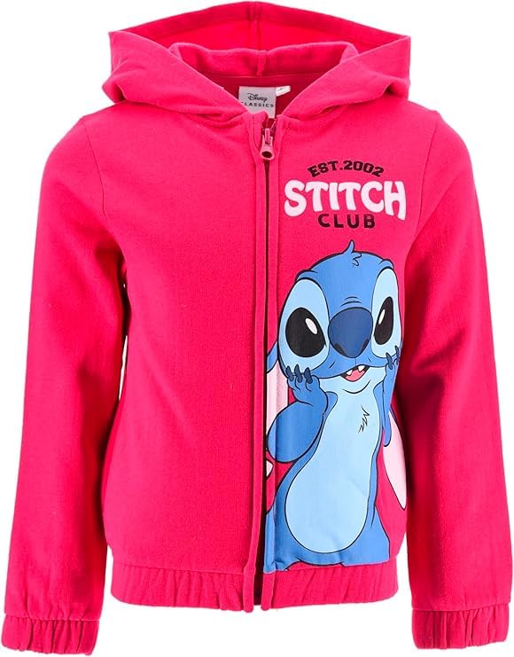 Disney lilo Stitch Hoodie für Mädchen Kinder Kapuzenpullover Jacke mit Kapuze Sweatshirt mit Reissve