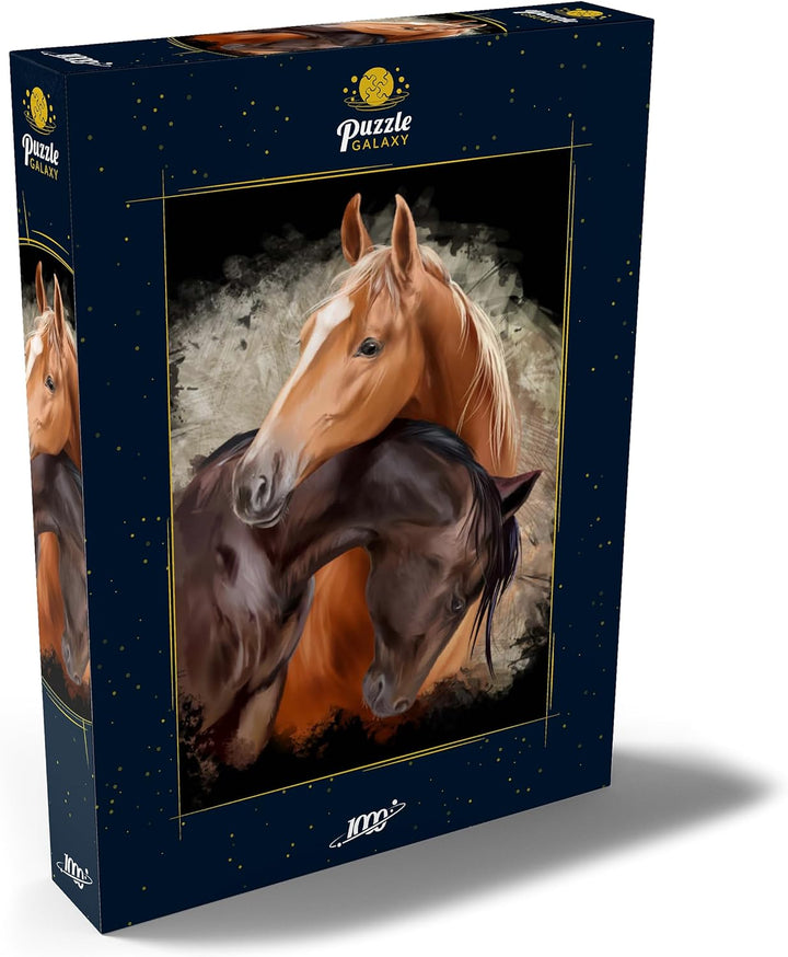 Zwei Pferde umschlungen - Premium 1000 Teile Puzzle - MyPuzzle Sonderkollektion von Puzzle Galaxy, 1