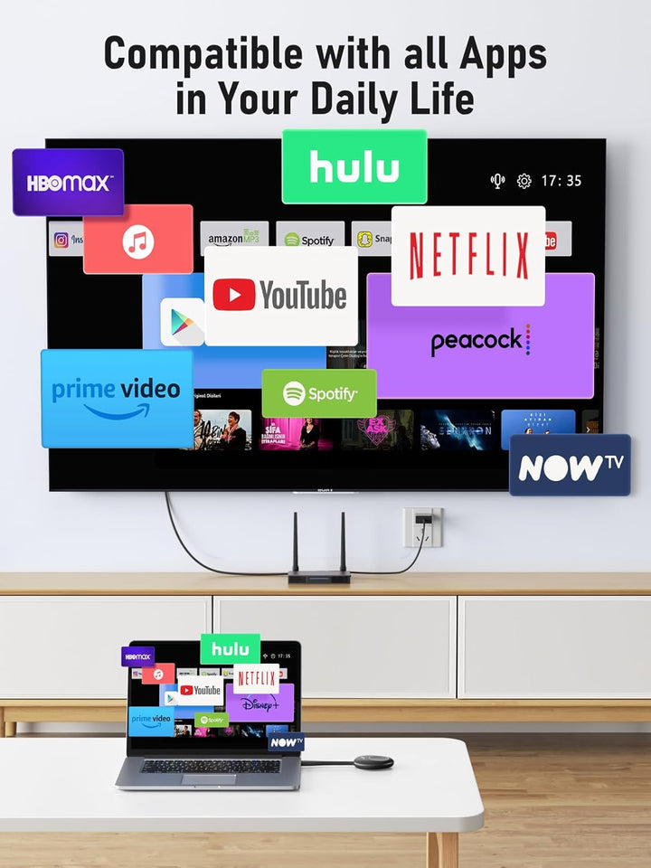 Wireless HDMI Transmitter and Receiver,Lemorele 5G HDMI Drahtlos Ubertragen,164FT/50M HDMI Funkübert