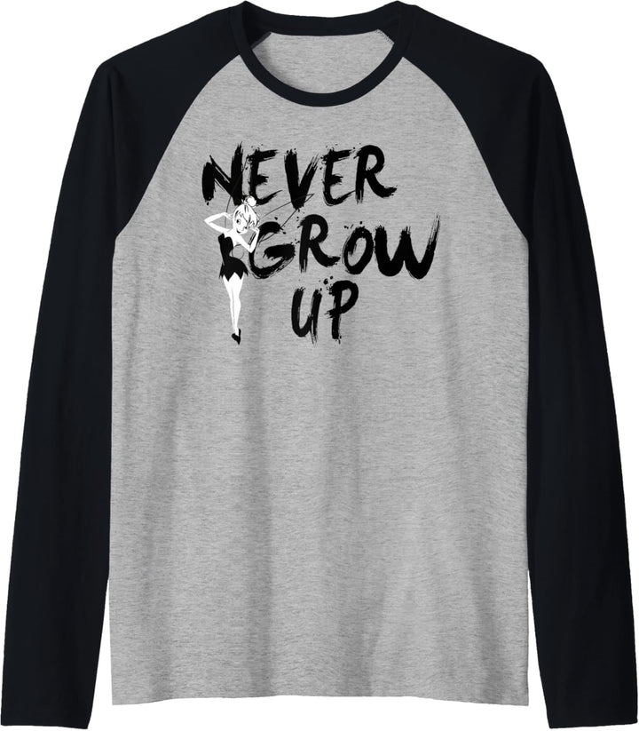 Disney Peter Pan Tinker Bell Never Grow Up Graffiti Raglan