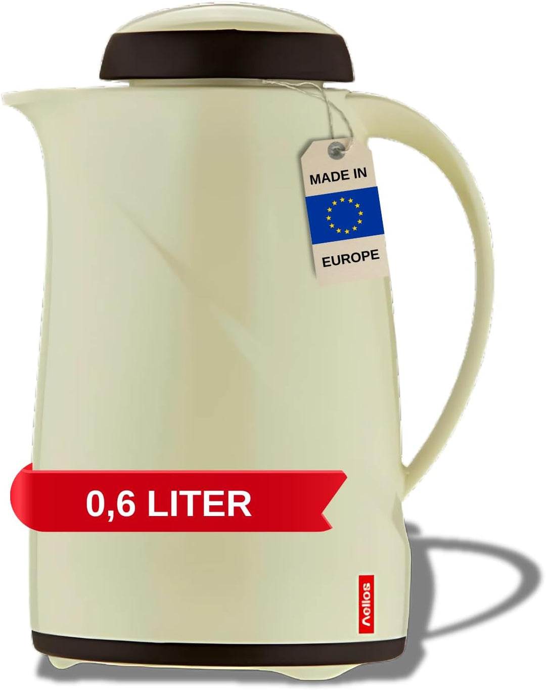 Helios Wave Kunststoff-Isolierkanne, vanille, 0,6 Liter Vanille 0,6 Liter, Vanille 0,6 Liter