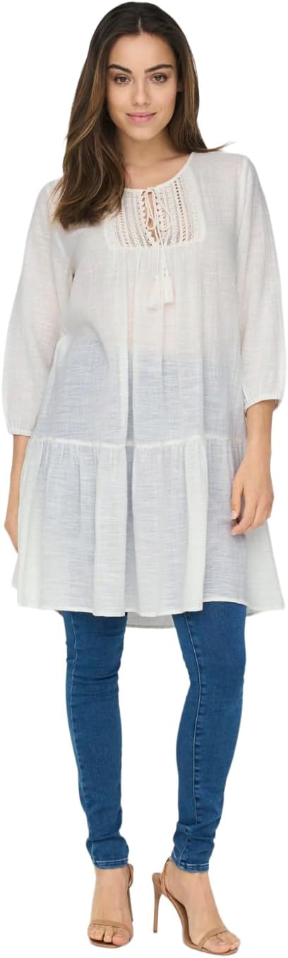Only Damen Kleid 15219922 XS Cloud Dancer, XS Cloud Dancer