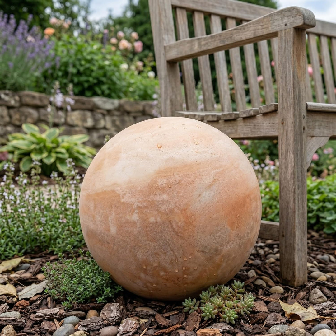 Teramico Dekokugel Gartenkugel glasiert -Blau, Grün, Anthrazit, Türkis, Aqua- sehr hochwertig frostf