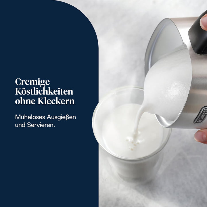 De'Longhi Elektrischer Milchaufschäumer LatteMix EMF3.M, für heisse & kalte Milch & pflanzlichen Alt