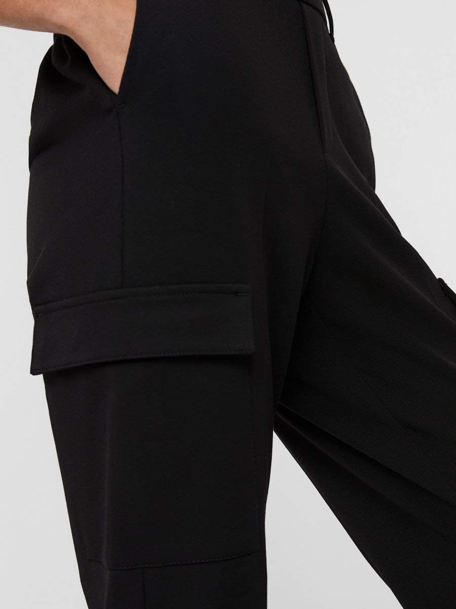 VERO MODA Damen Hose 10225280 XS Tall Schwarz, XS Tall Schwarz