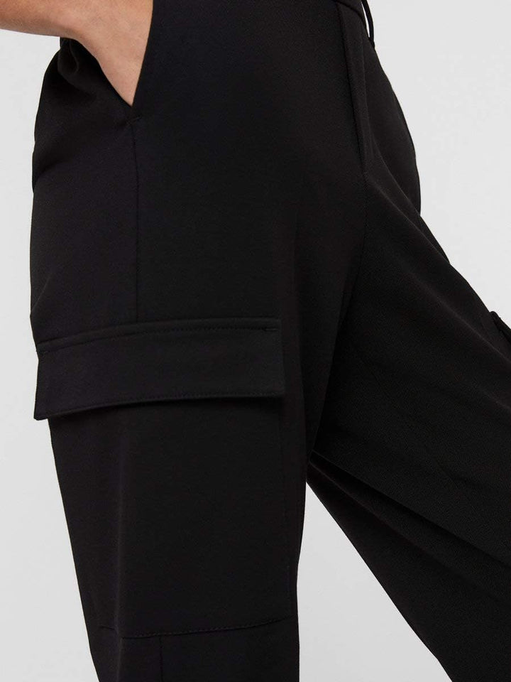 VERO MODA Damen Hose 10225280 XS Tall Schwarz, XS Tall Schwarz