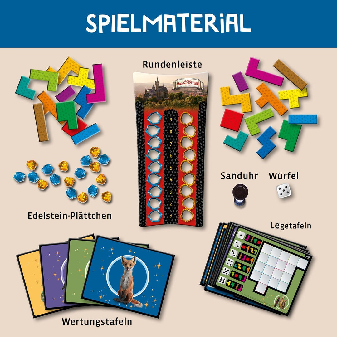 KOSMOS 684501 Ubongo! Die Schule der magischen Tiere, actionreiches Spiel ab 8 Jahre zum Film, Brett