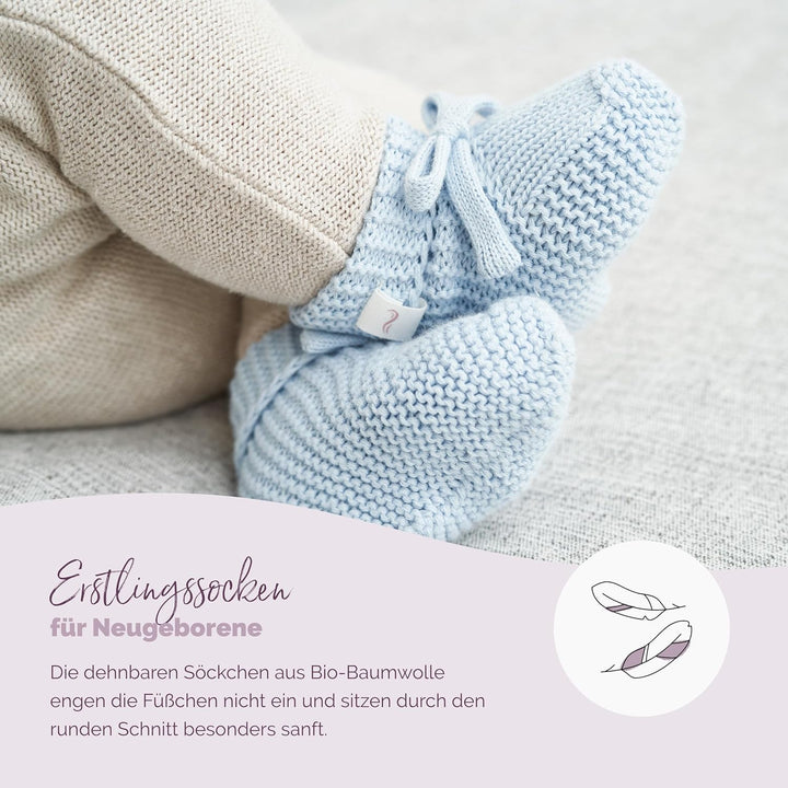 Livella Kuscheltuch „Fuchs“ mit Söckchen - Reine Bio-Baumwolle – Premium Schmusetuch, Kuscheldecke,