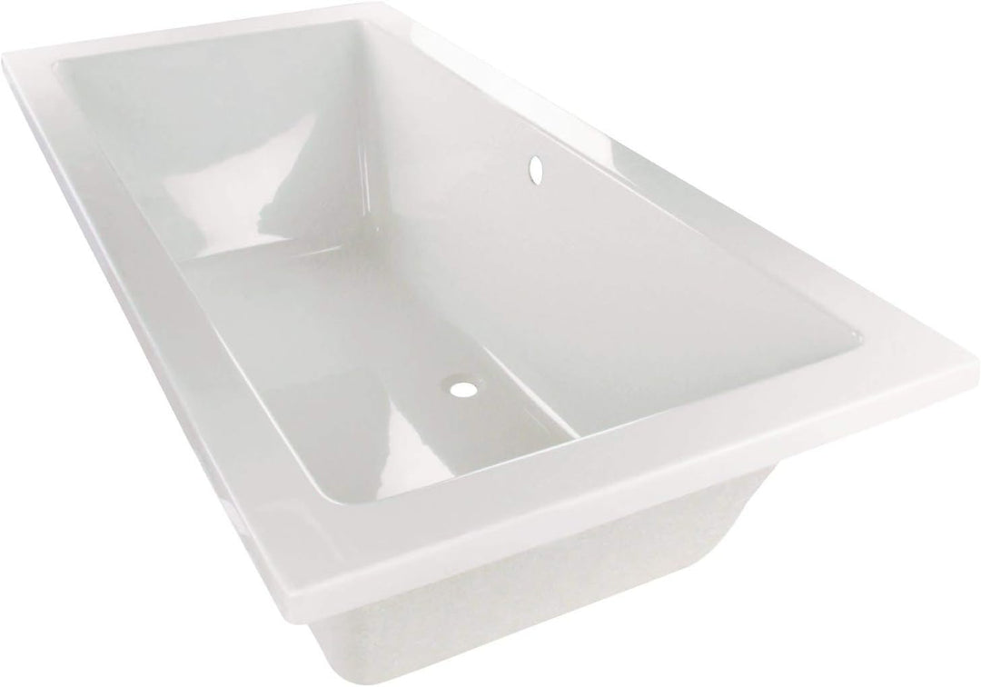 Calmwaters® Rechteck-Badewanne 190x90 cm, Acrylwanne Modern Square 2, Duo-Badewanne für zwei Persone