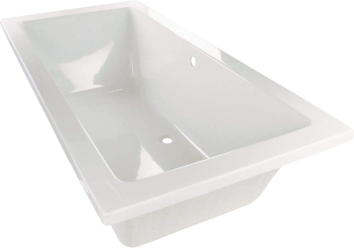 Calmwaters® Rechteck-Badewanne 190x90 cm, Acrylwanne Modern Square 2, Duo-Badewanne für zwei Persone