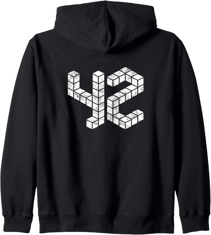 42 Don't Panic Hier ist die Antwort Universum Kosmos T-shirt Kapuzenjacke