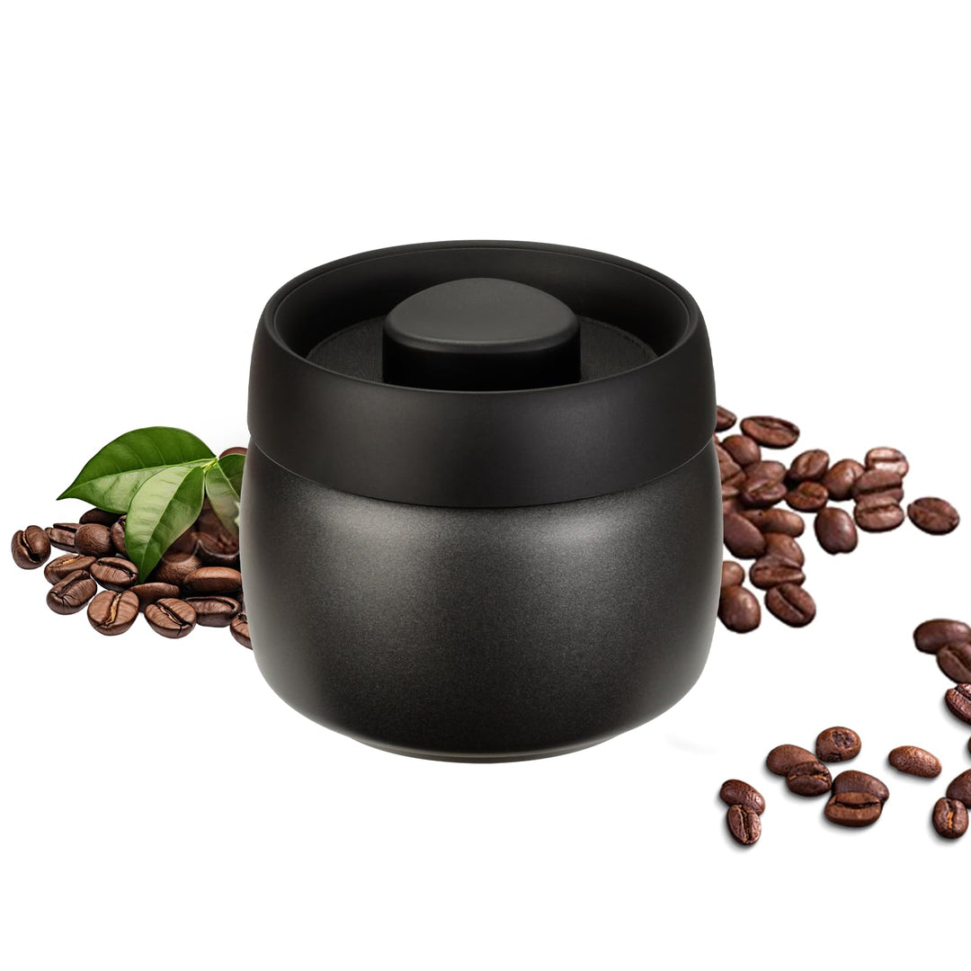 Cozary Kaffeebehälter aus Edelstahl, 400ML Vakuum Kaffeedose Luftdicht, Kaffeebohnen Behälter mit Va