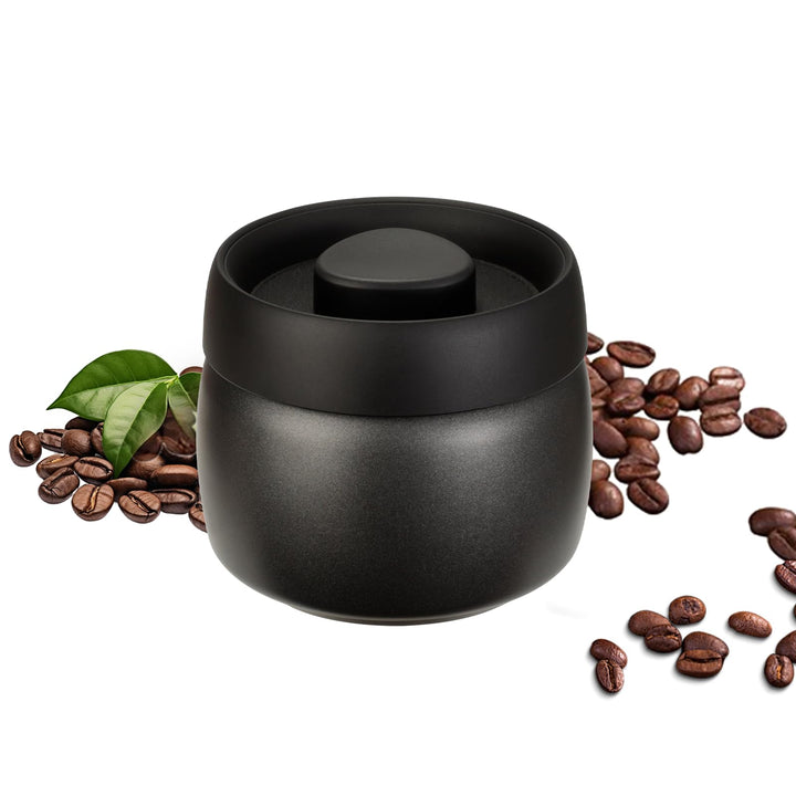 Cozary Kaffeebehälter aus Edelstahl, 400ML Vakuum Kaffeedose Luftdicht, Kaffeebohnen Behälter mit Va