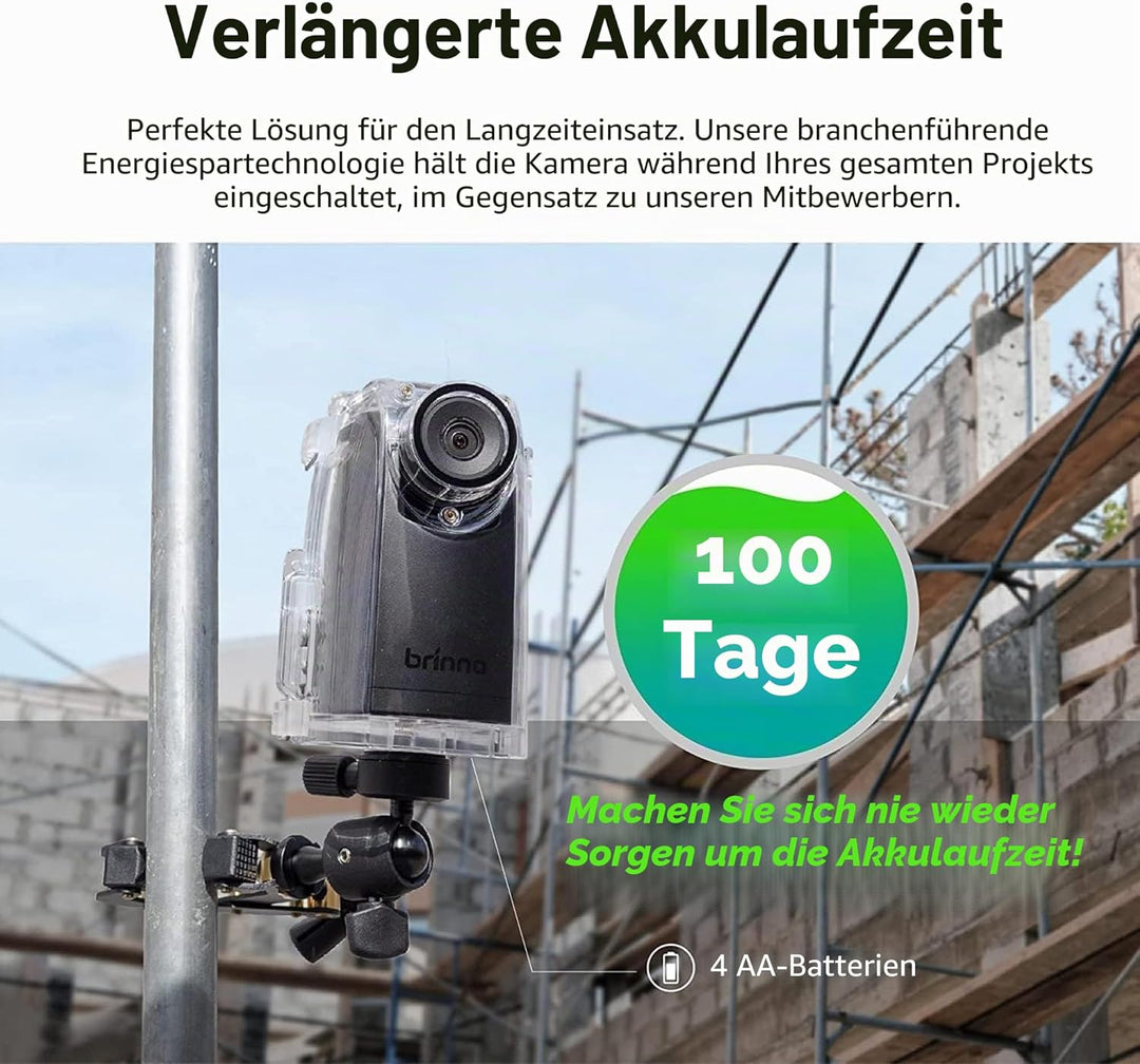 Brinno BCC300-C Video-Zeitraffer-Kit – TLC300 Time Lapse Kamer 1080P FHD HDR, IPS-LCD-Bildschirm, IP